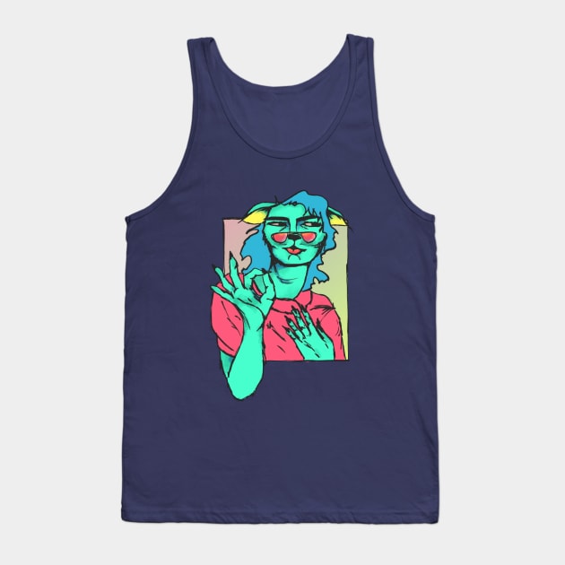 Colorcat Tank Top by @akaluciarts